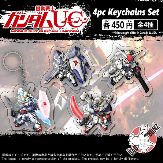 (GUN-01KC) Gundam Anime Double-Sided Acrylic Keychain Set