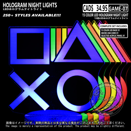 (GAME-07) Sony Playstation Hologram LED Night Light