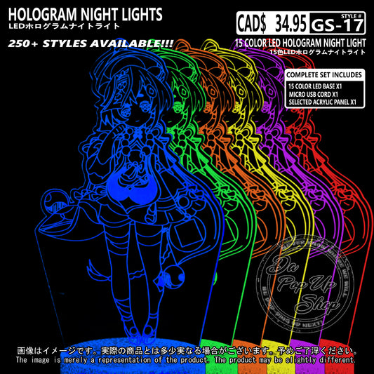 (GS-17) QIQI Genshin Impact Hologram LED Night Light