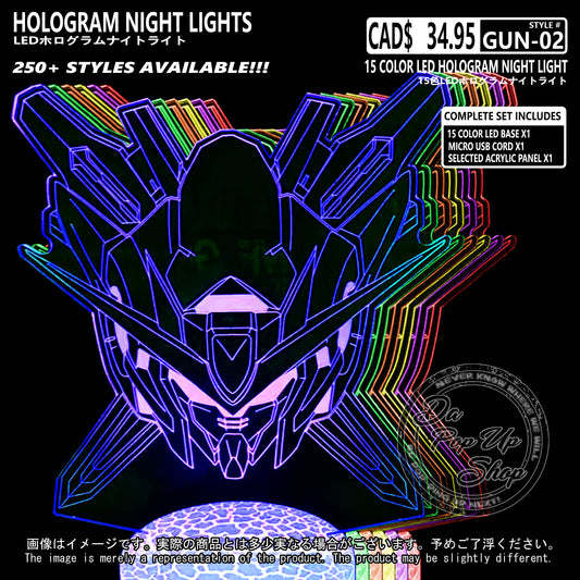 (GUN-02) Gundam Hologram LED Night Light