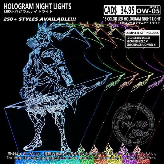 (OW-05) HANZO Overwatch Hologram LED Night Light