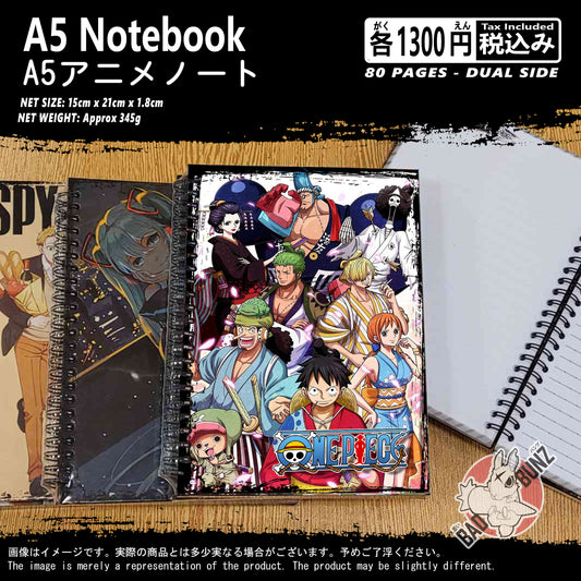 (OP-02NB) One Piece Anime A5 Spiral-bound Hardcover Notebook