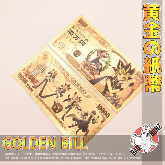 (YGO-01GBILL) YAMI YUGI Yu-Gi-Oh Anime Golden Japanese Yen Bill